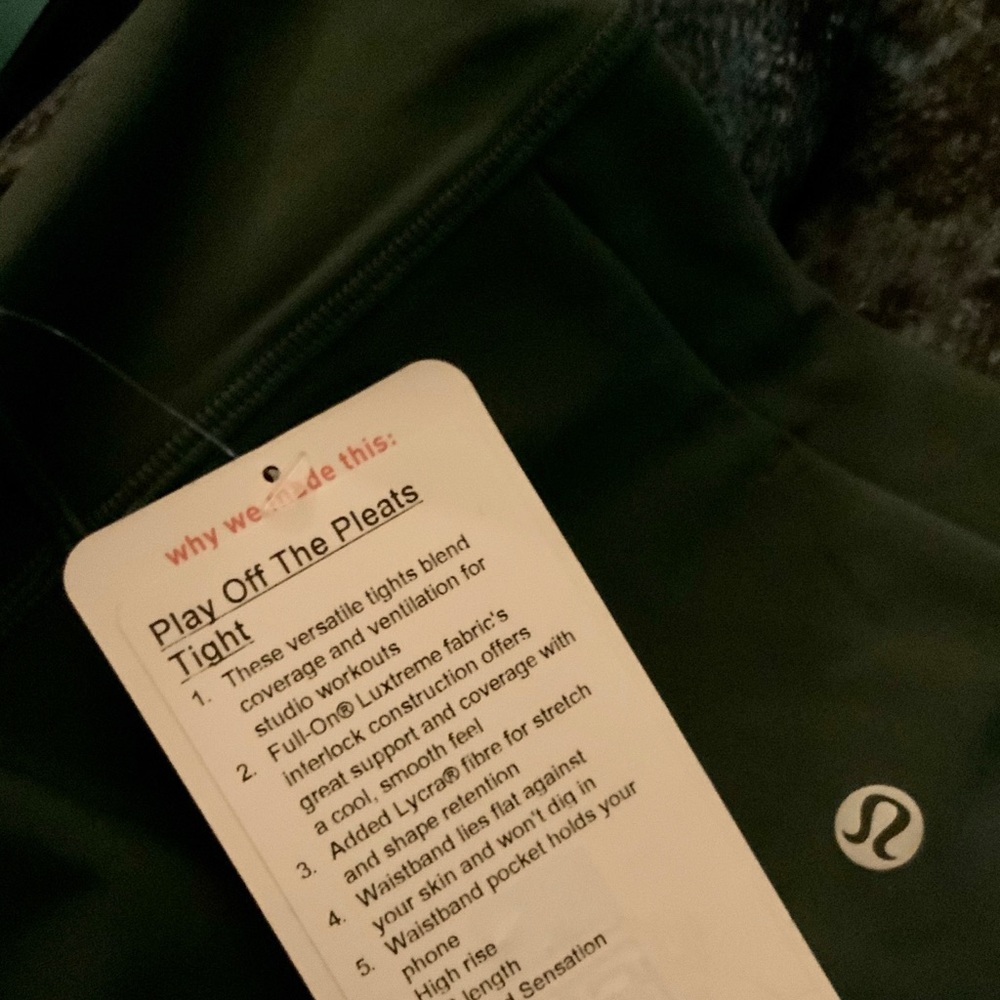 NWT Lululemon Play Off The Pleats TLSH Teal Sz 8 - Picture 7 of 7